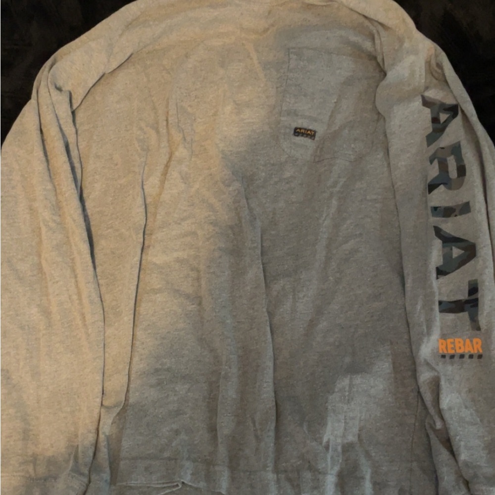 Ariat Heather Gray Rebar Long Sleeve Tee
